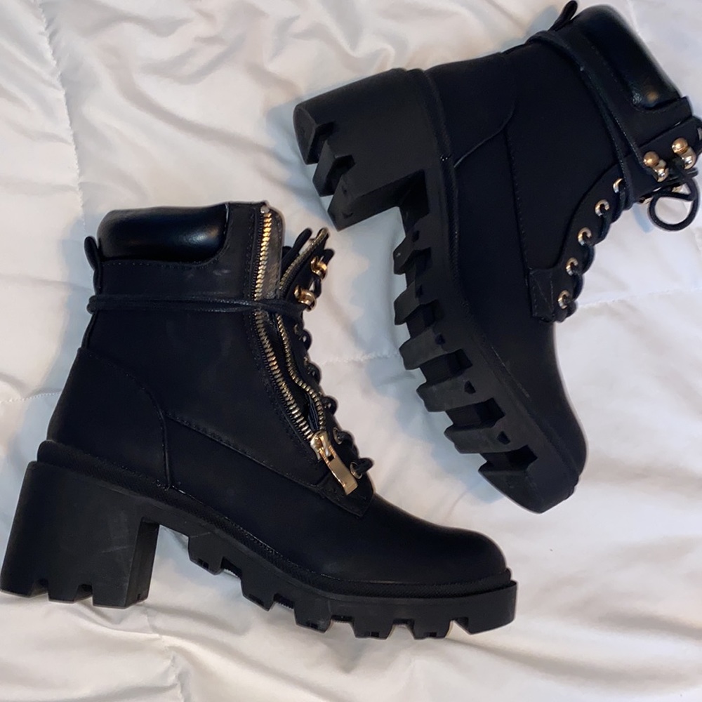 Black combat boots + dresses bundle
